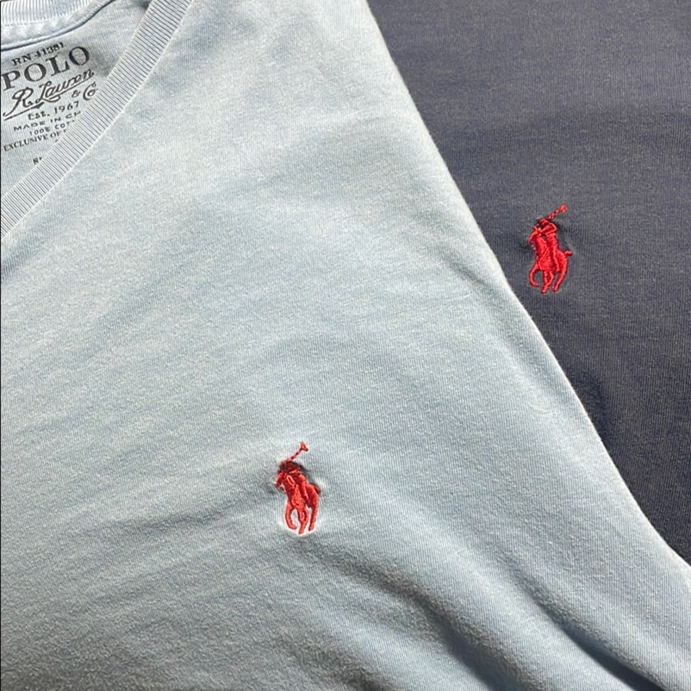 Men’s Veck Ralph Lauren T-shirts |2 shirts| Large